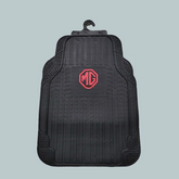 MG Universal PVC Rubber Floor Mat Black Red Mix Design 5 Pcs - Rubber Floor Mats - Car Mats - Foot Mat For Car